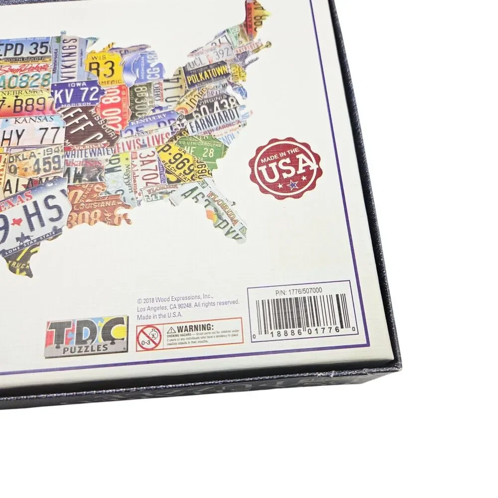TDC Games USA License Plate Map 1000 Piece Jigsaw Puzzle 31
